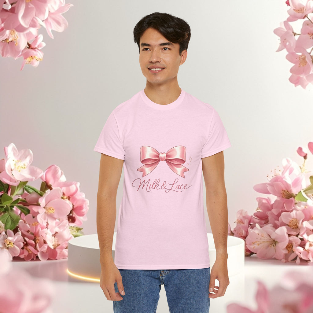 Pink Graphic Tee — Simple Minimalist Design