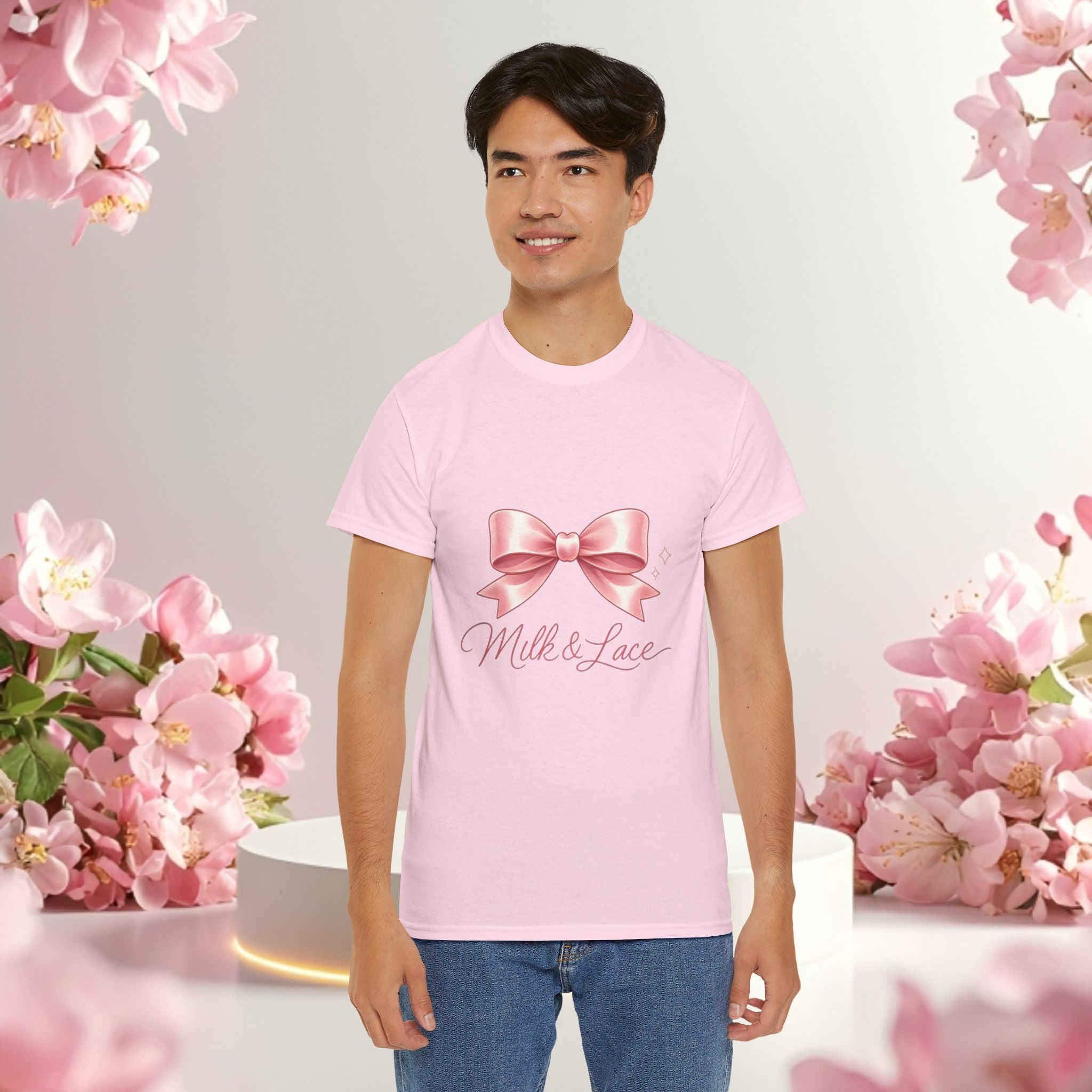 Pink Graphic Tee — Simple Minimalist Design