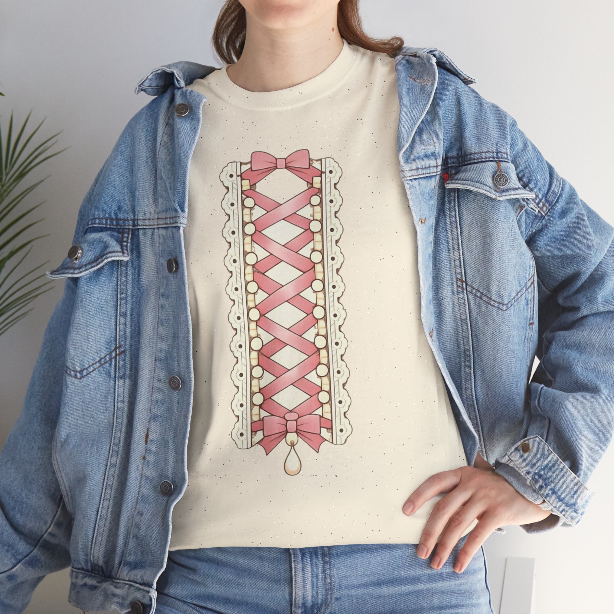 Pink Corset Ribbon T-Shirt