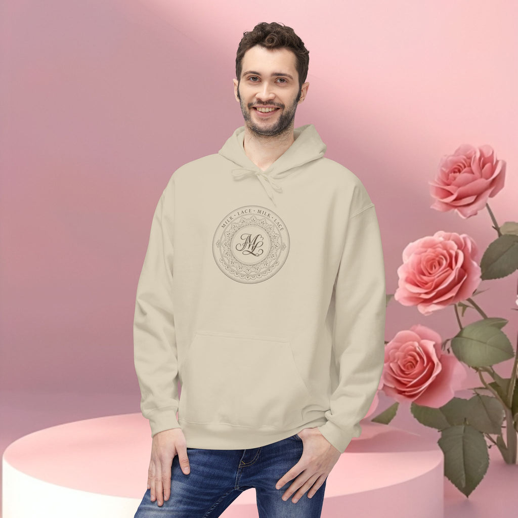 Minimalist Floral Typographic Hoodie — Floral Text Design