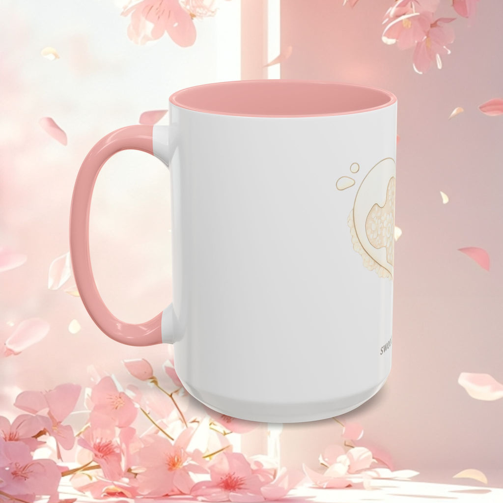 Playful Dessert Illustration Accent Coffee Mug — 11/15oz