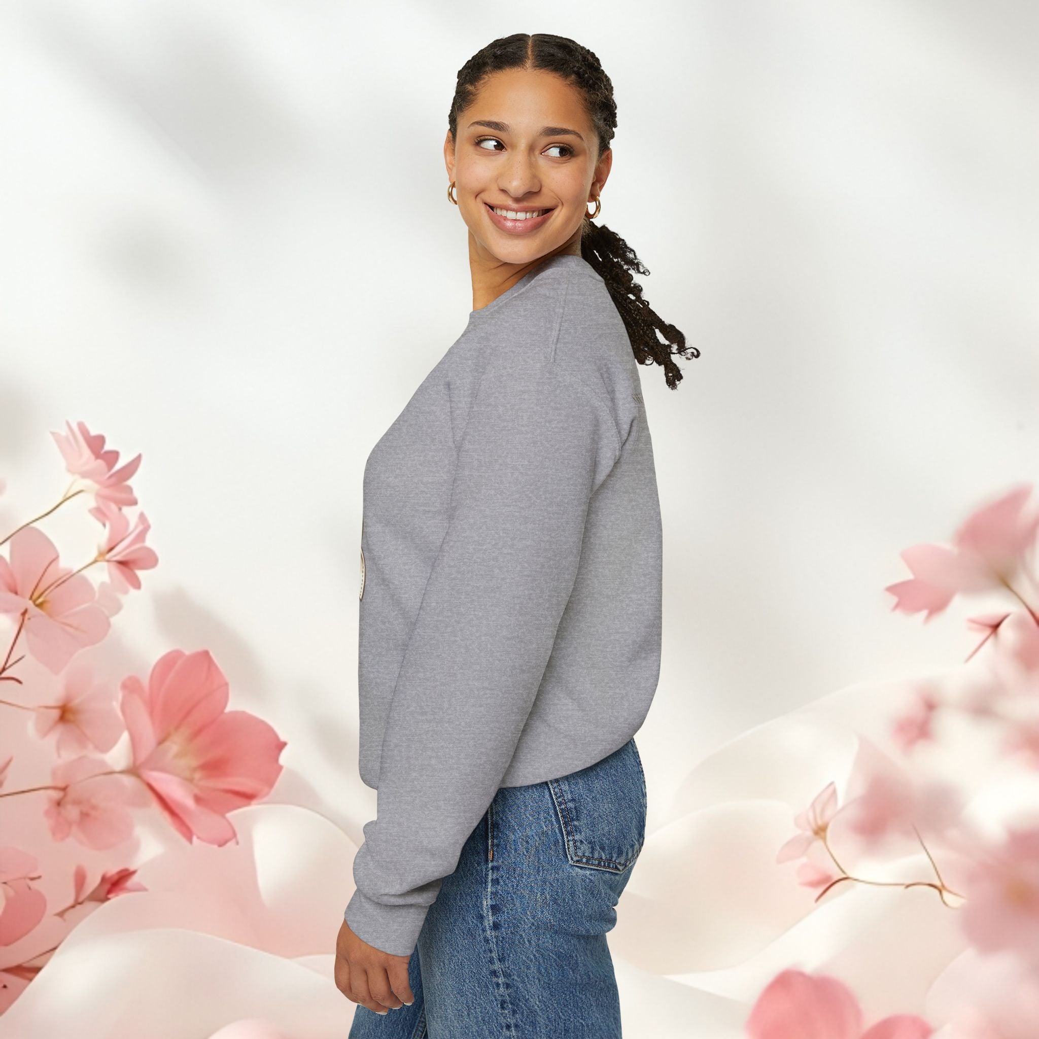 Vintage Cream Monogram Crewneck Sweatshirt