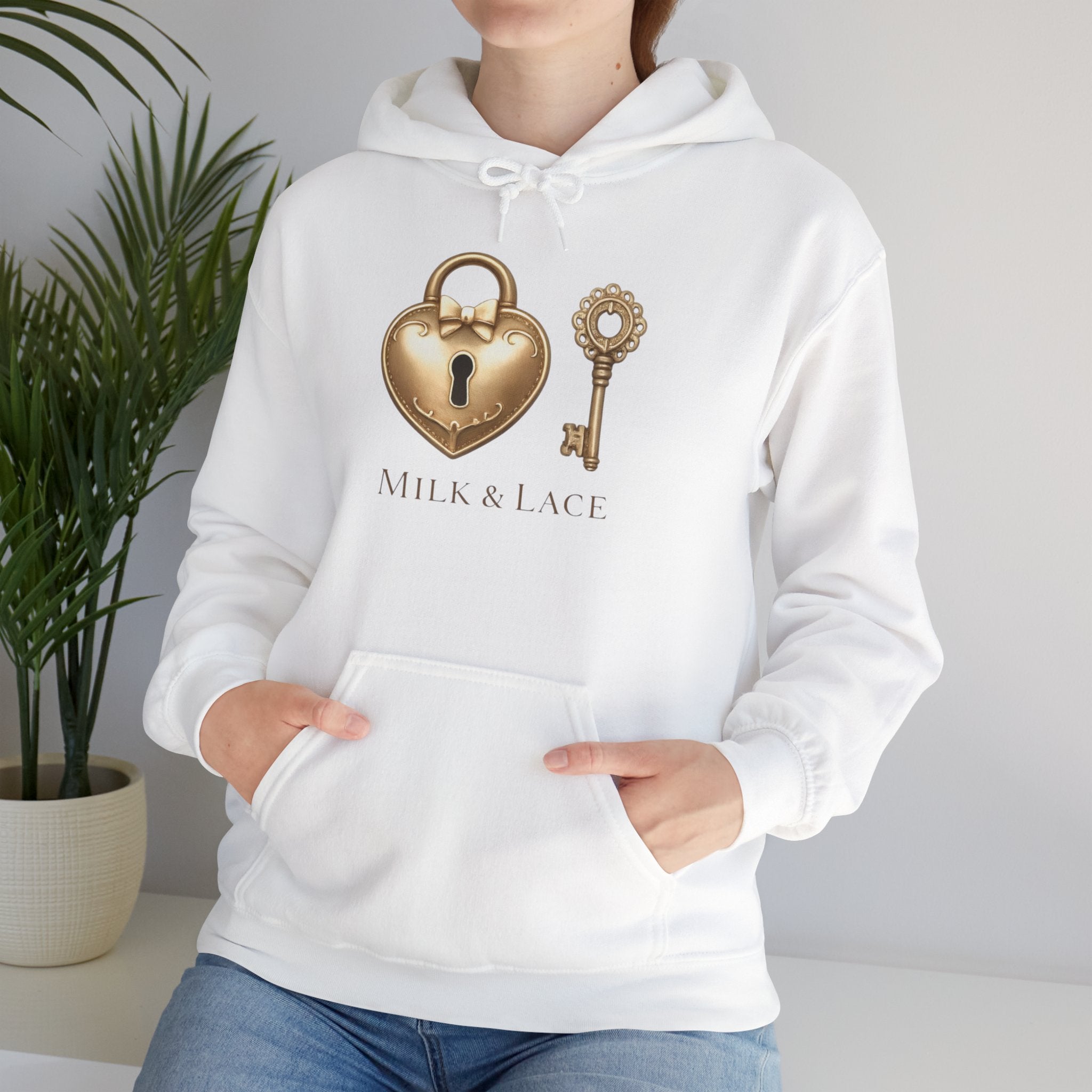 Gold Romantic Graphic Hoodie