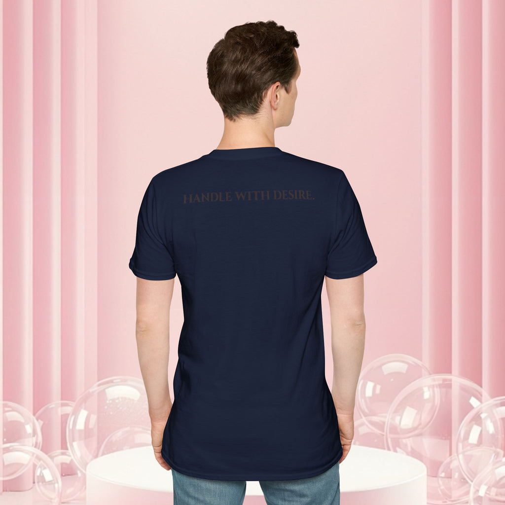 Milk & Lace Graphic T-Shirt — 'Handle With Desire' Vintage Cherub Design