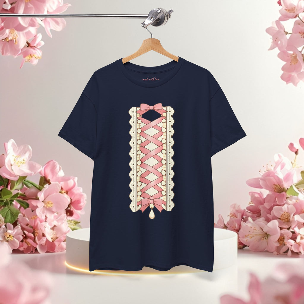 Pink Corset Ribbon T-Shirt