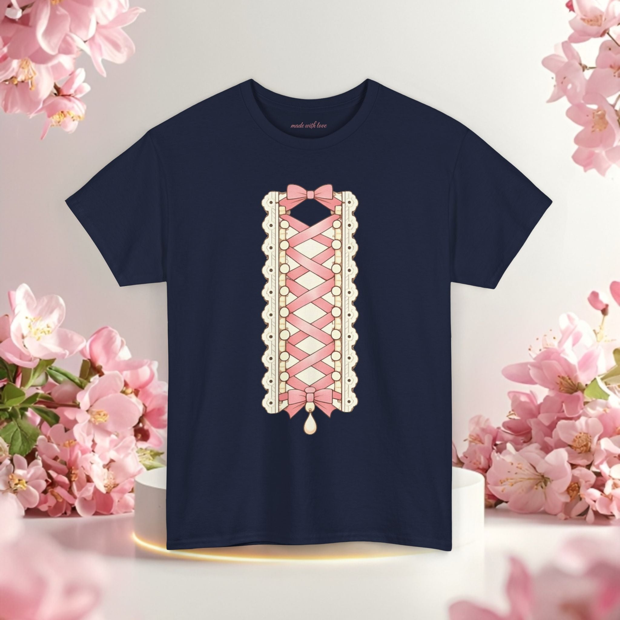 Pink Corset Ribbon T-Shirt