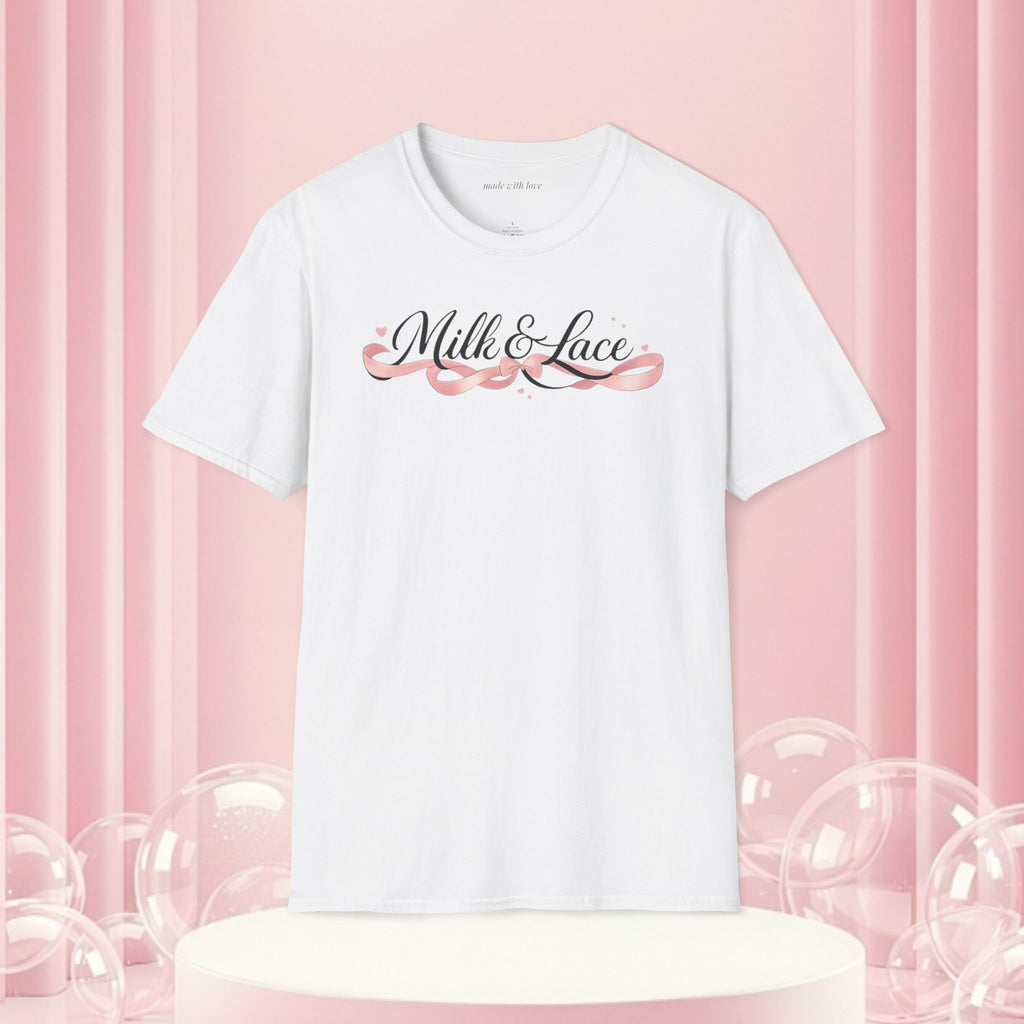 Feminine Script Tee — Gentle Floral Script T-Shirt