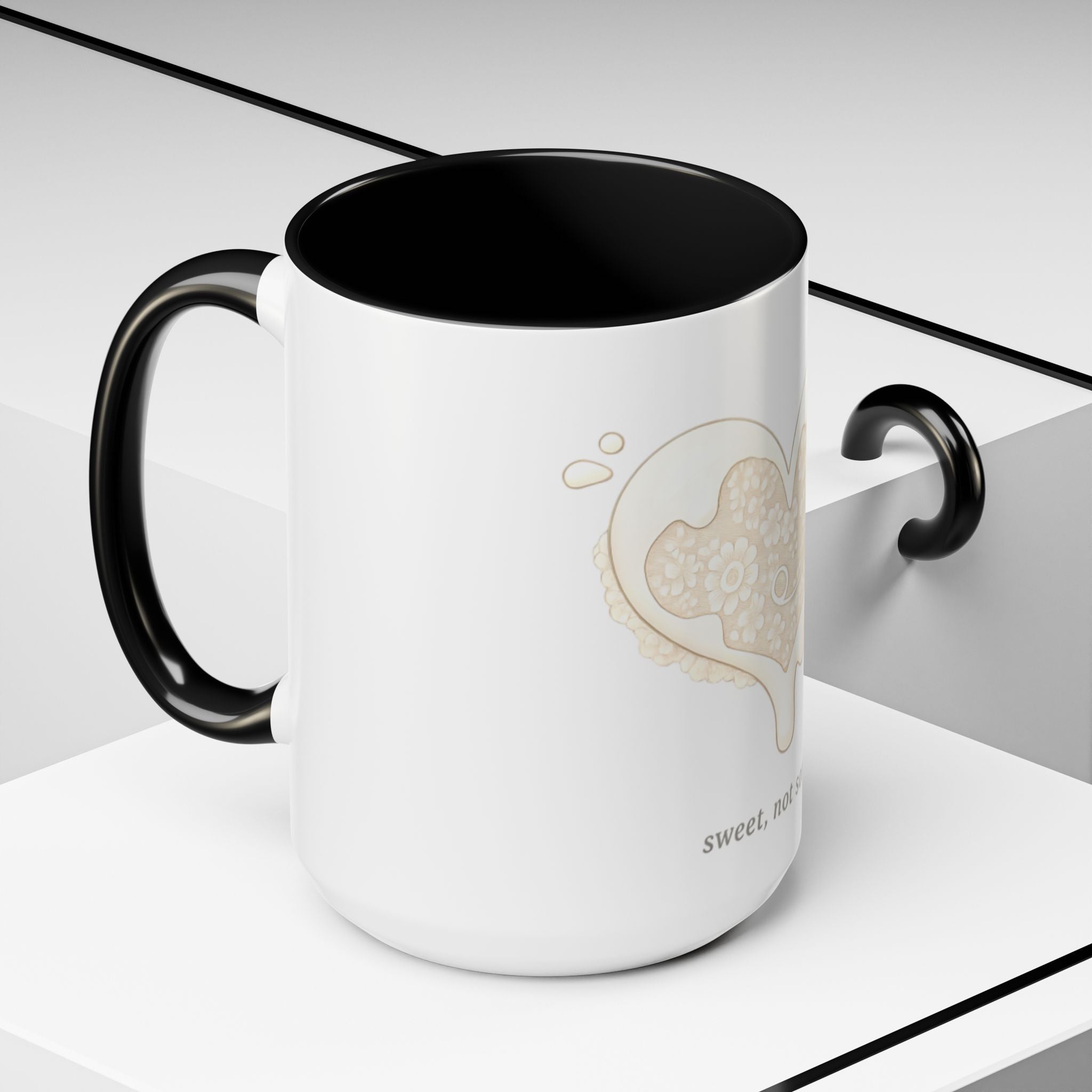 Playful Dessert Illustration Accent Coffee Mug — 11/15oz