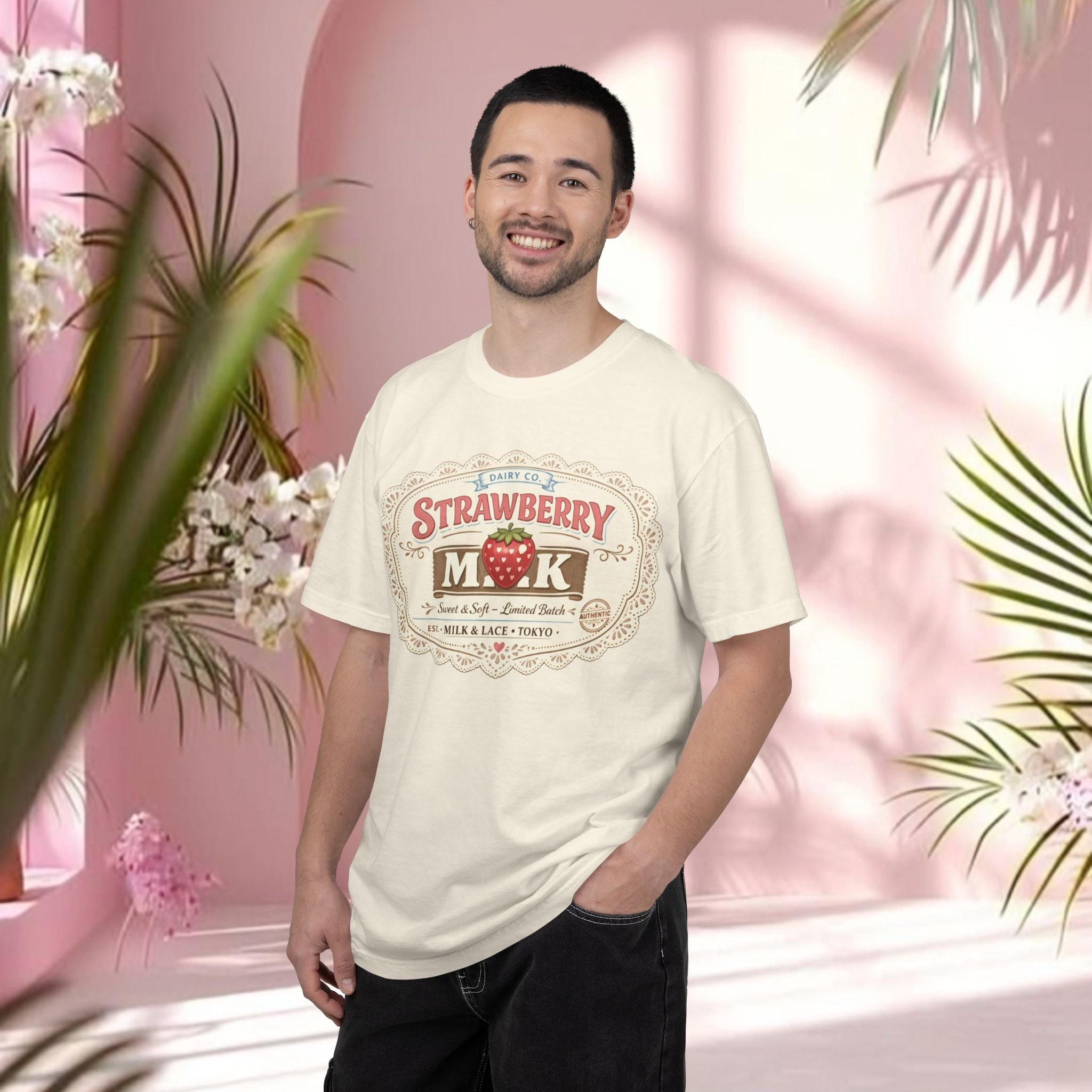 Strawberry Milk Vintage Label T-Shirt