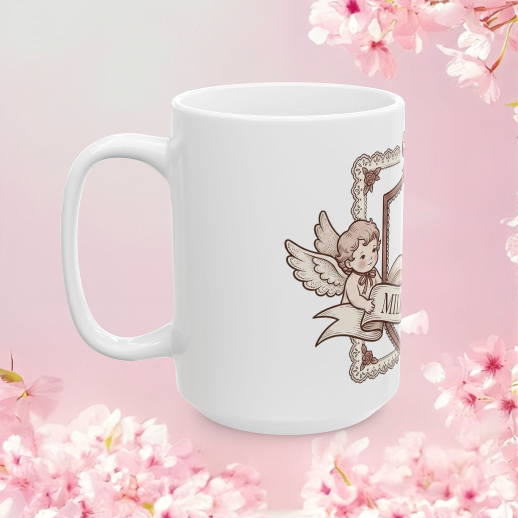 Vintage Cute Soft Ceramic Mug — Retro Cozy 11oz & 15oz Coffee Cup