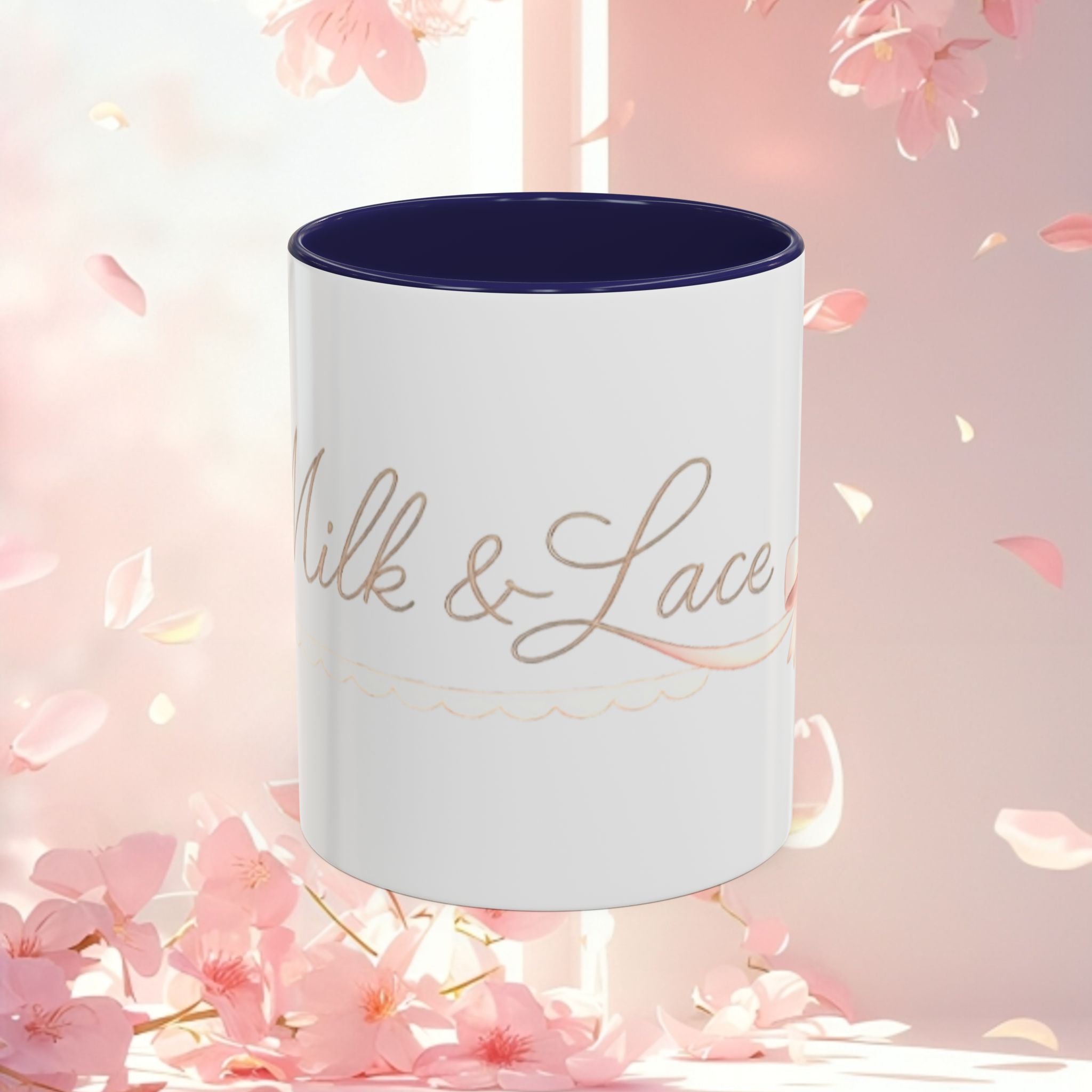 Charming Feminine Accent Coffee Mug — Soft, Elegant 11/15 oz