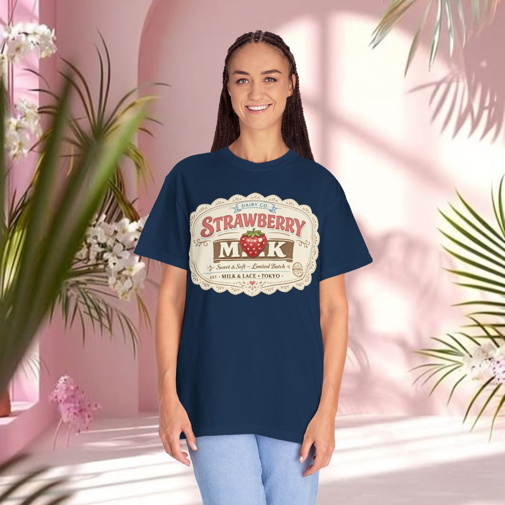 Strawberry Milk Vintage Label T-Shirt