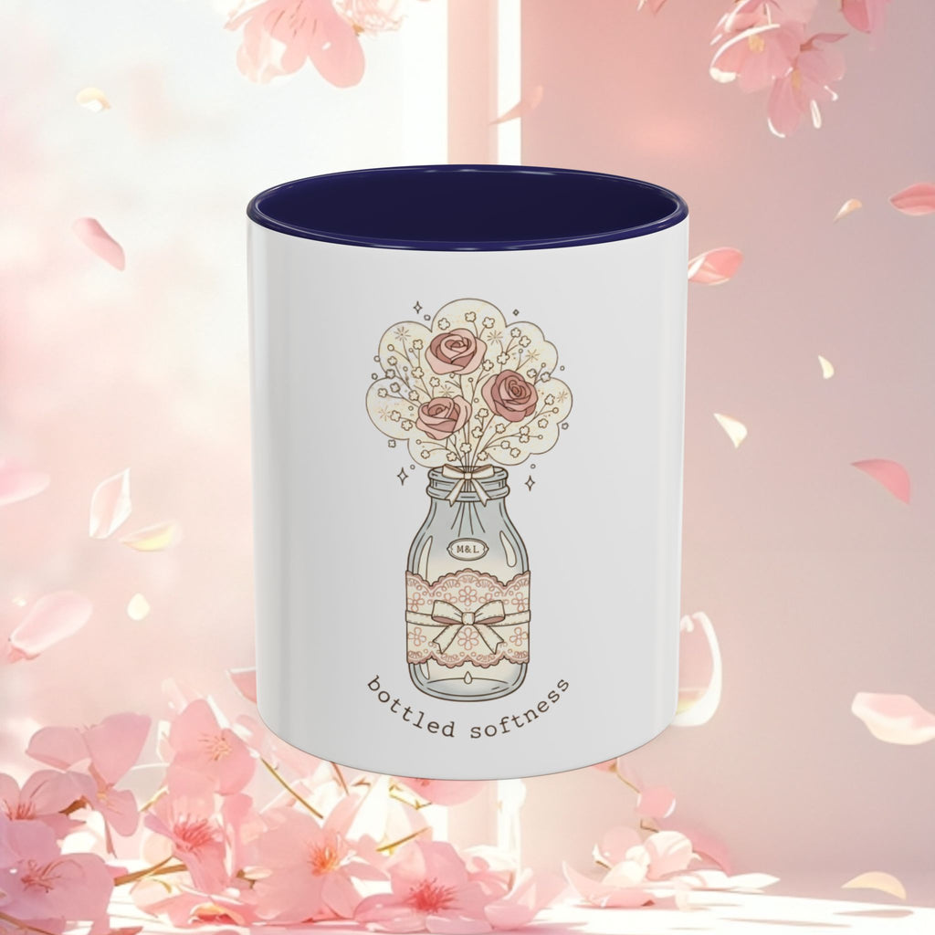 Soft Floral Accent Coffee Mug — Gentle Floral 11/15oz