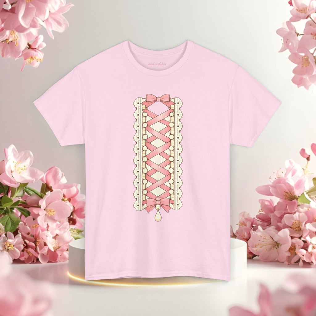 Pink Corset Ribbon T-Shirt