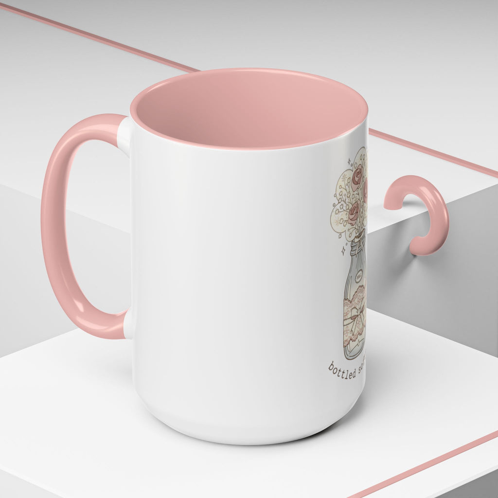 Soft Floral Accent Coffee Mug — Gentle Floral 11/15oz