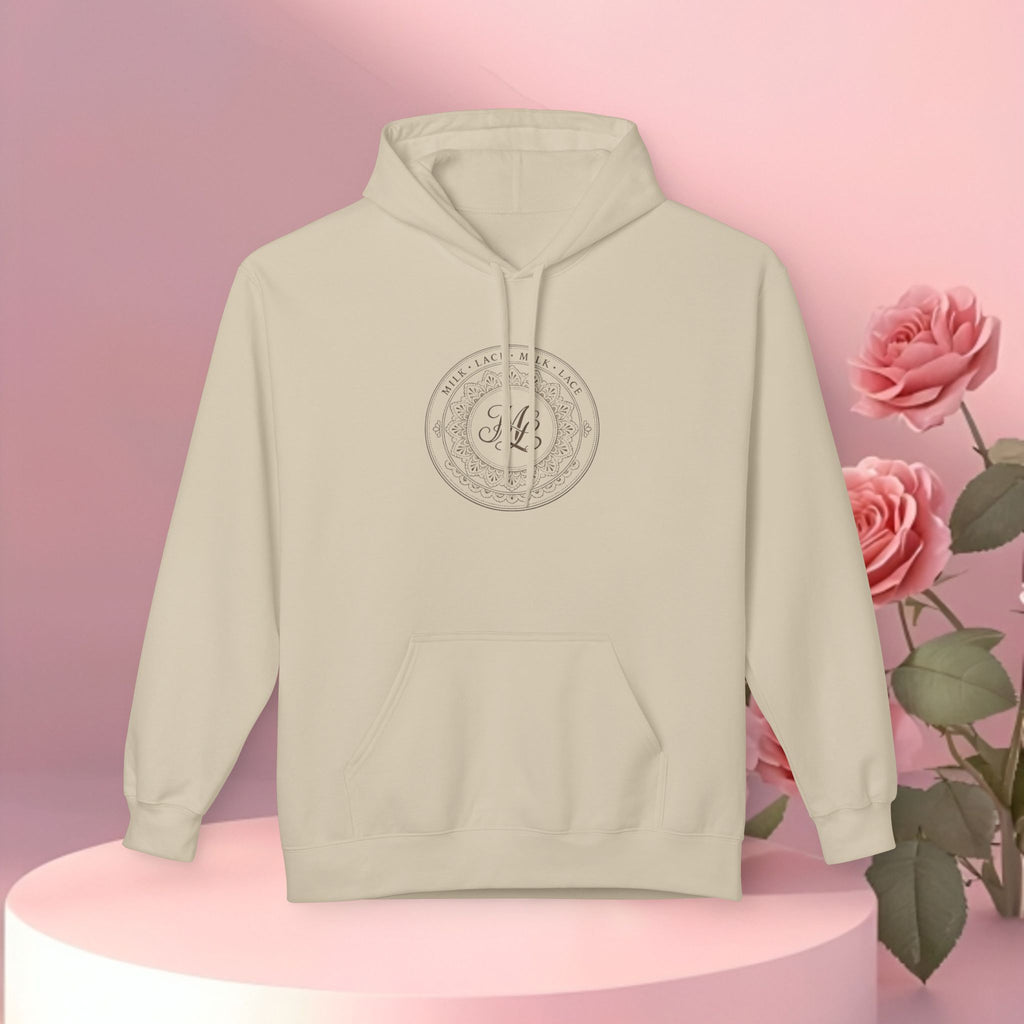 Minimalist Floral Typographic Hoodie — Floral Text Design