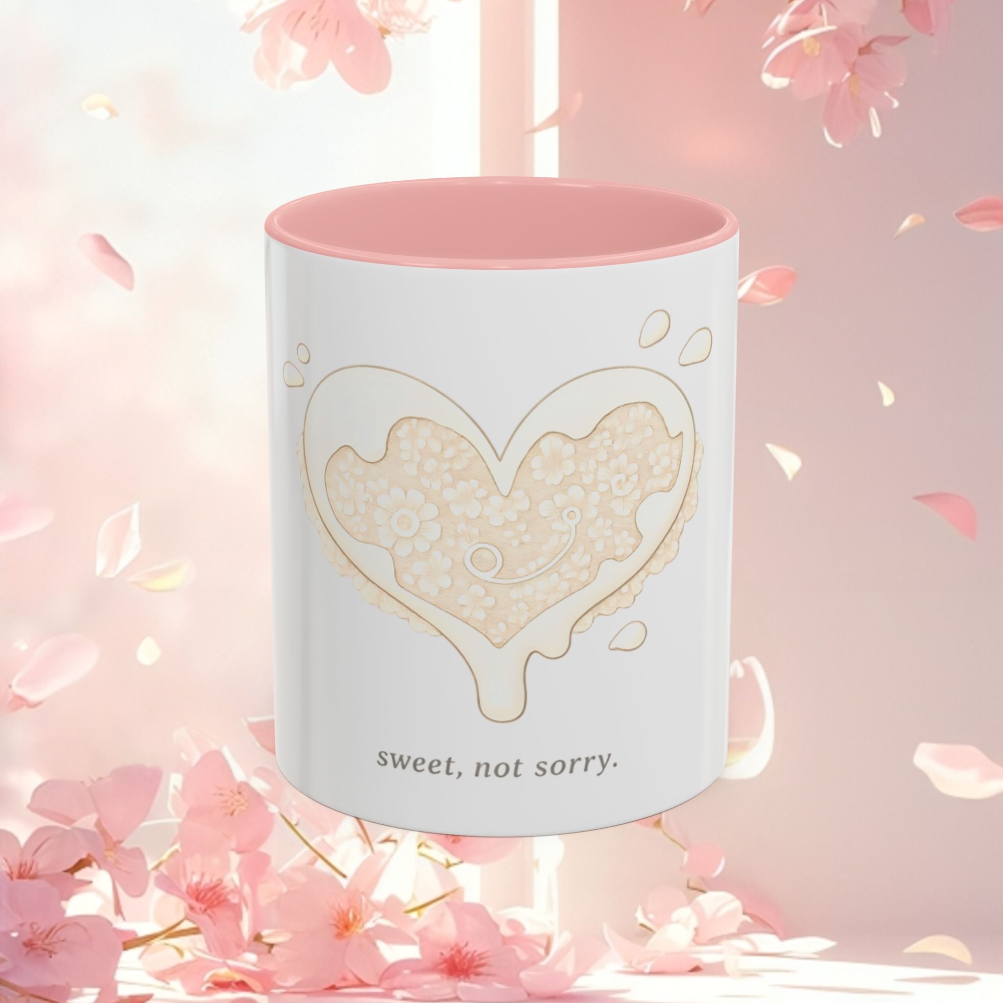Playful Dessert Illustration Accent Coffee Mug — 11/15oz