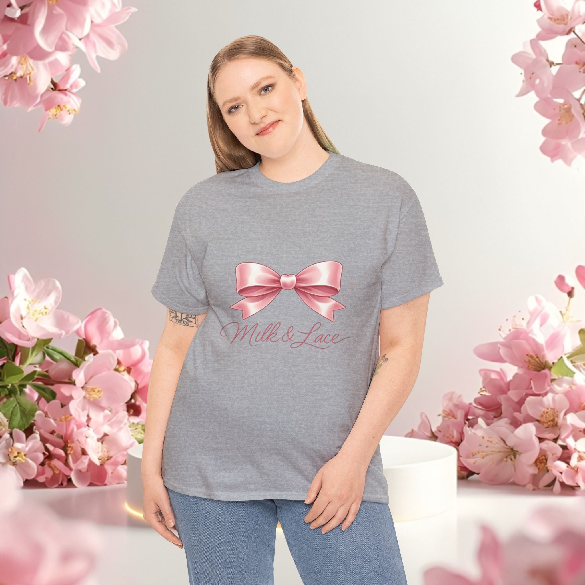 Pink Graphic Tee — Simple Minimalist Design