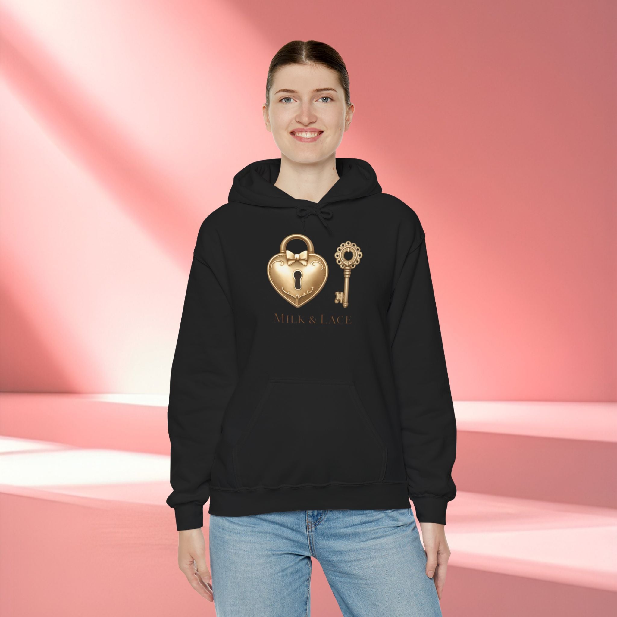 Gold Romantic Graphic Hoodie