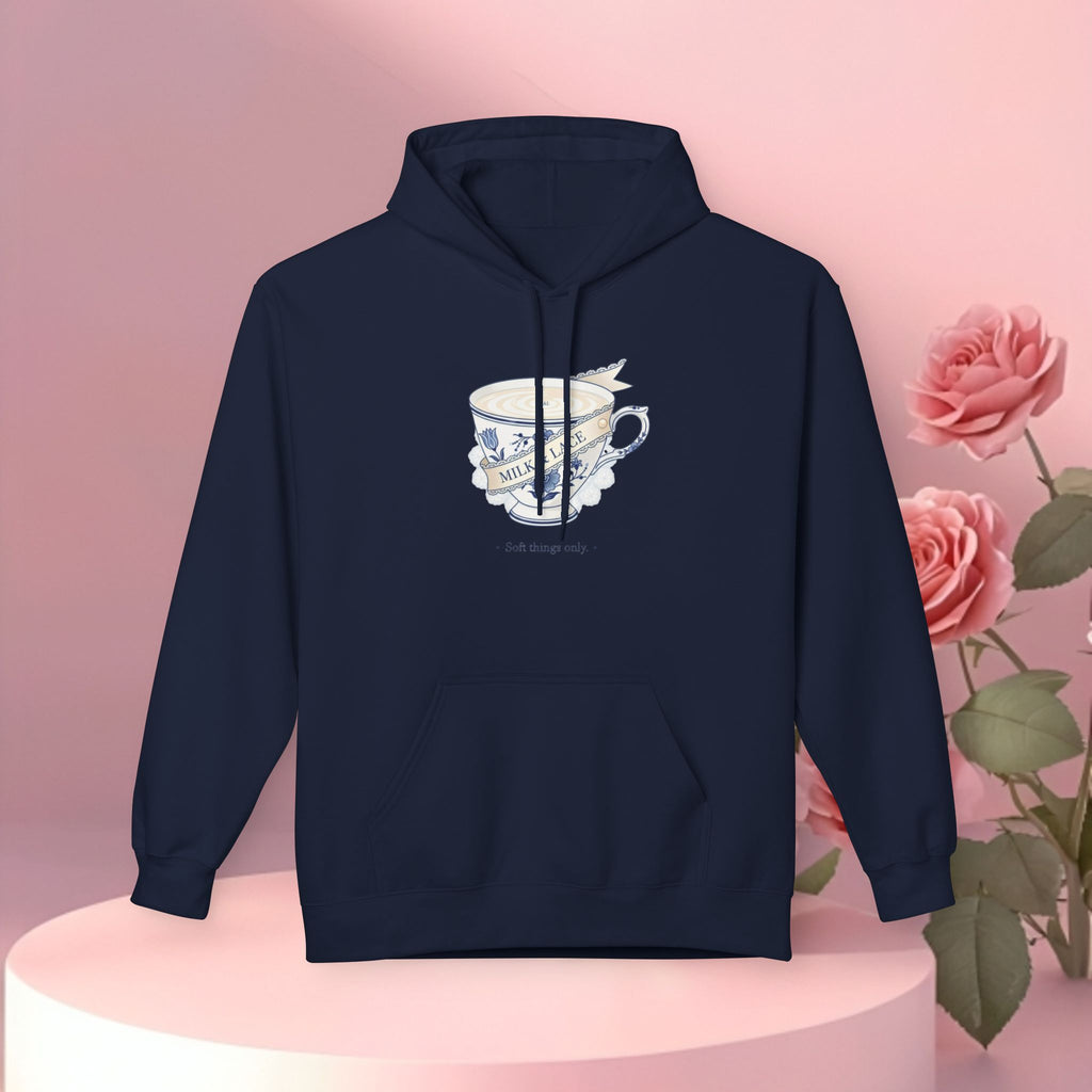 Hoodie — Vintage Teacup 'Milk Tastes Best With Good Girls' Cozy Graphic