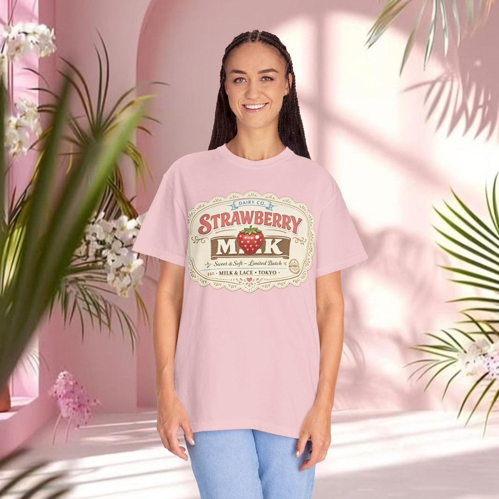 Strawberry Milk Vintage Label T-Shirt