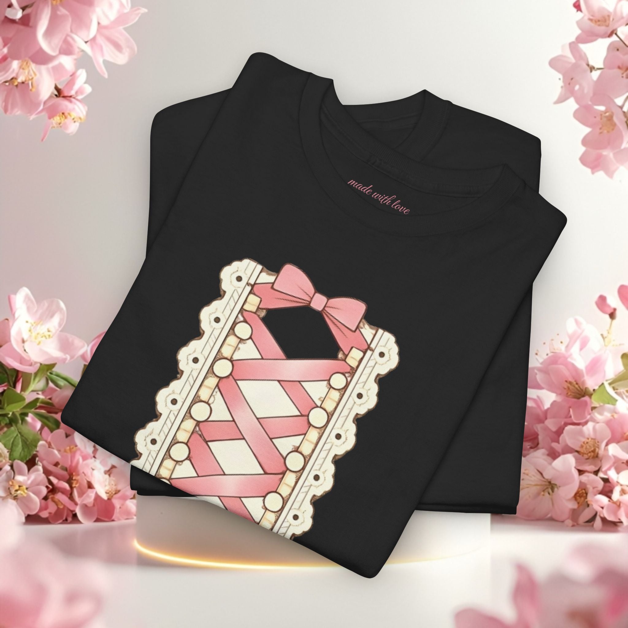 Pink Corset Ribbon T-Shirt