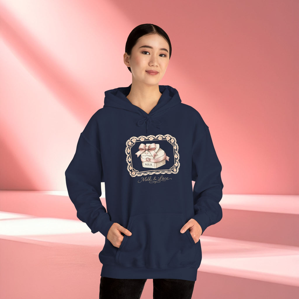 Pink Vintage Feminine Hoodie — Retro Feminine Pink Sweatshirt