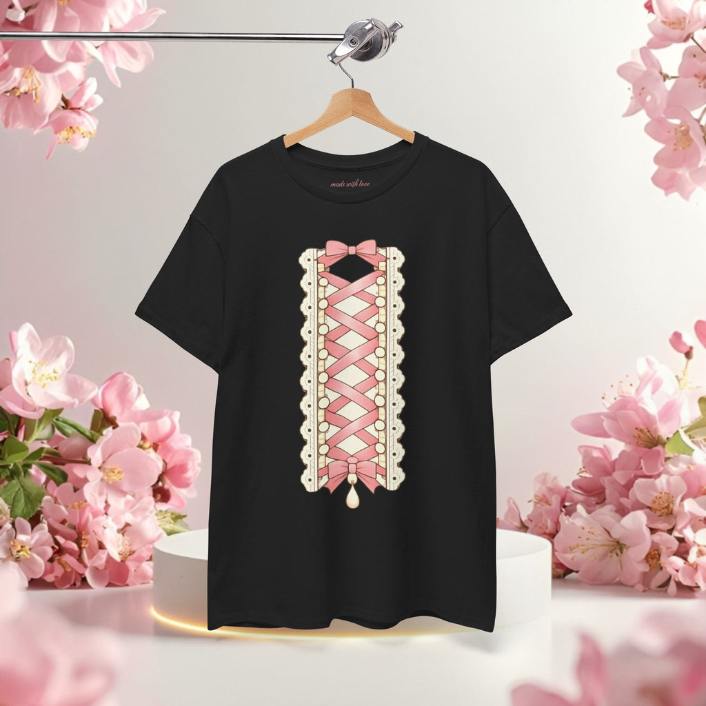 Pink Corset Ribbon T-Shirt