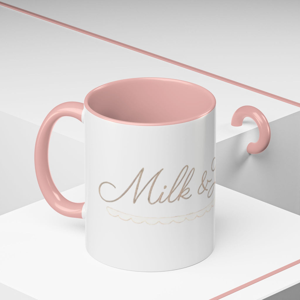 Charming Feminine Accent Coffee Mug — Soft, Elegant 11/15 oz