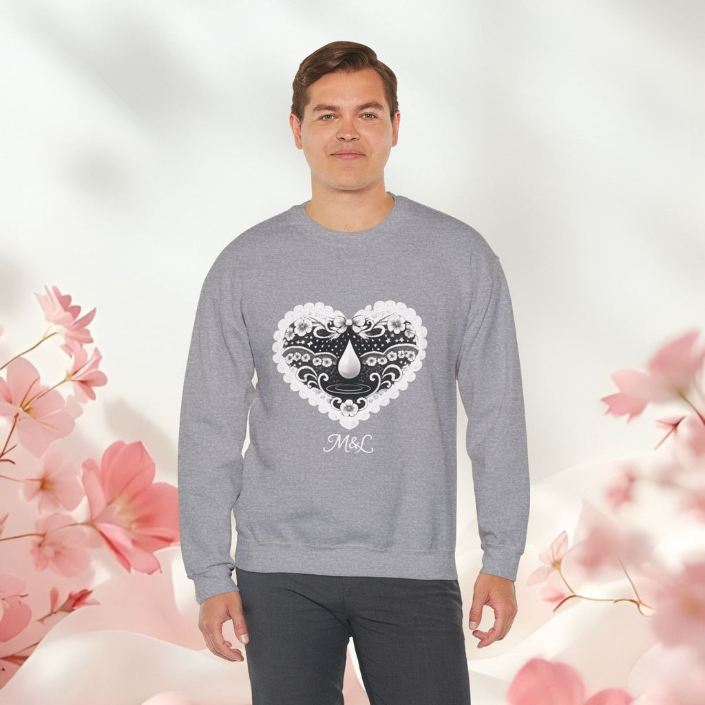 Lace Heart Graphic Sweatshirt