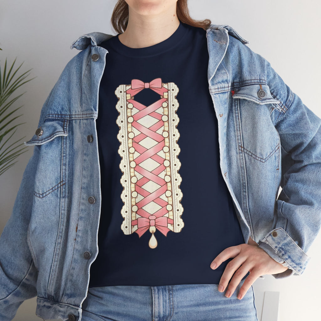 Pink Corset Ribbon T-Shirt