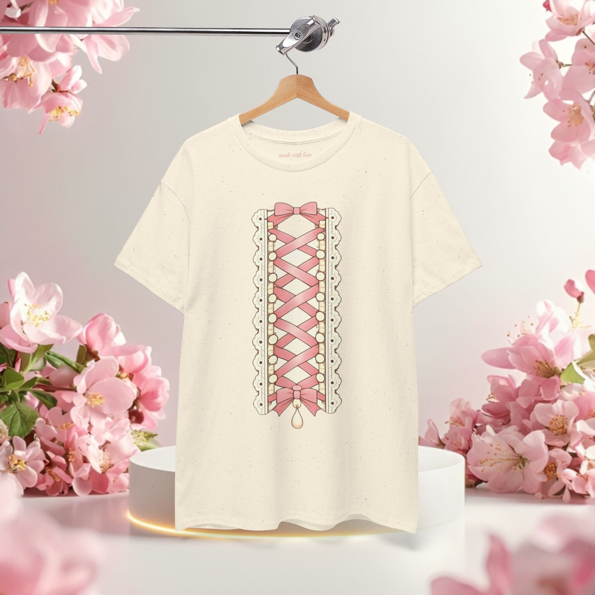 Pink Corset Ribbon T-Shirt