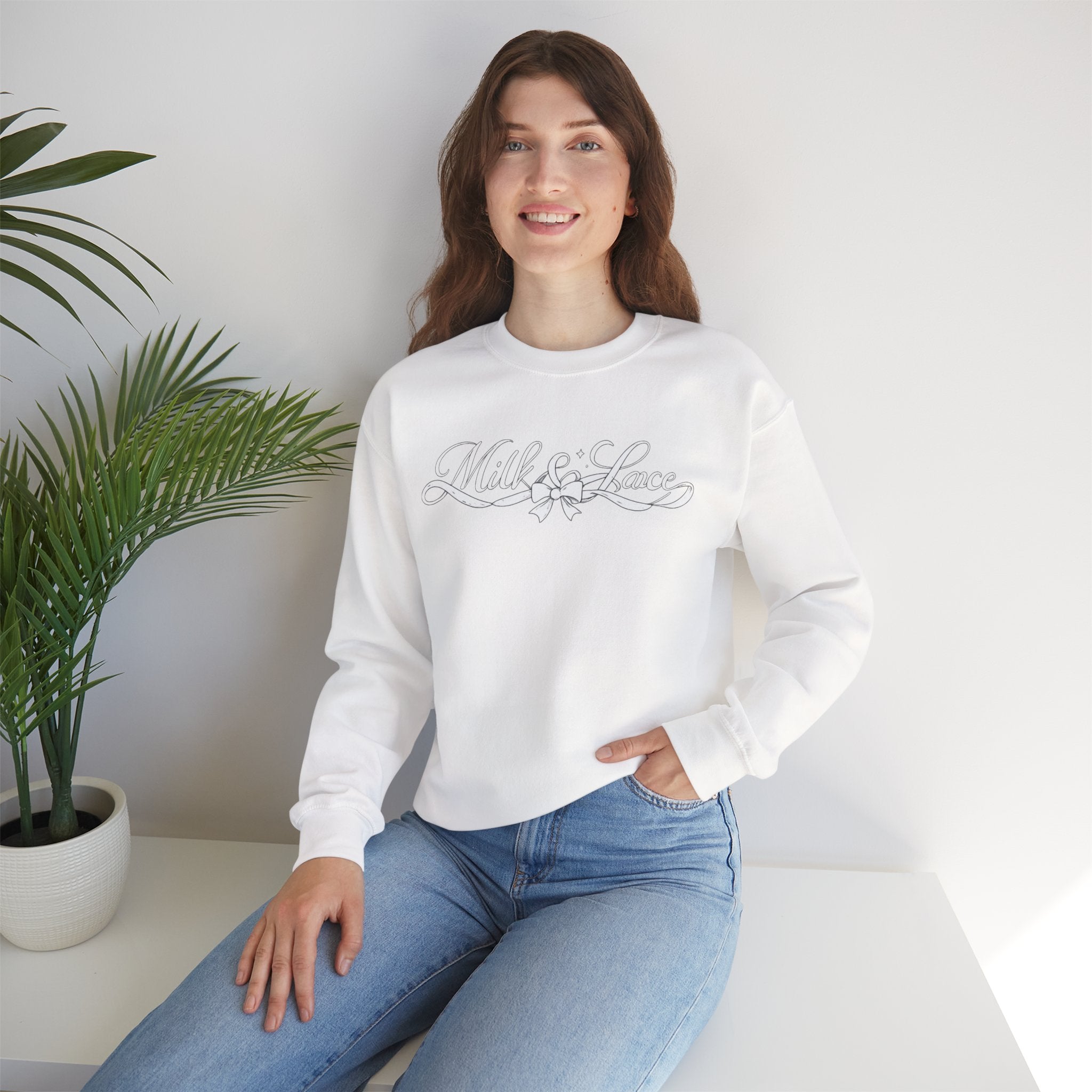 Cozy Floral Script Crewneck Sweatshirt