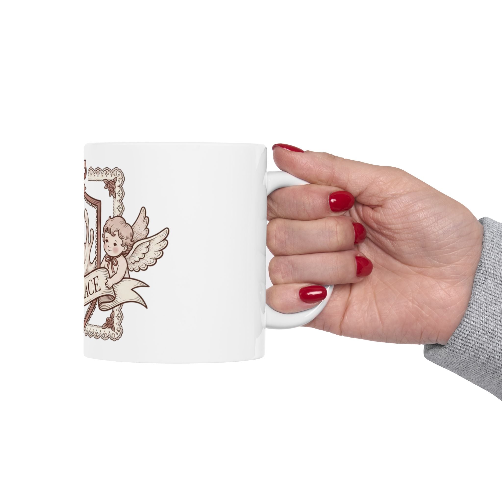 Vintage Cute Soft Ceramic Mug — Retro Cozy 11oz & 15oz Coffee Cup