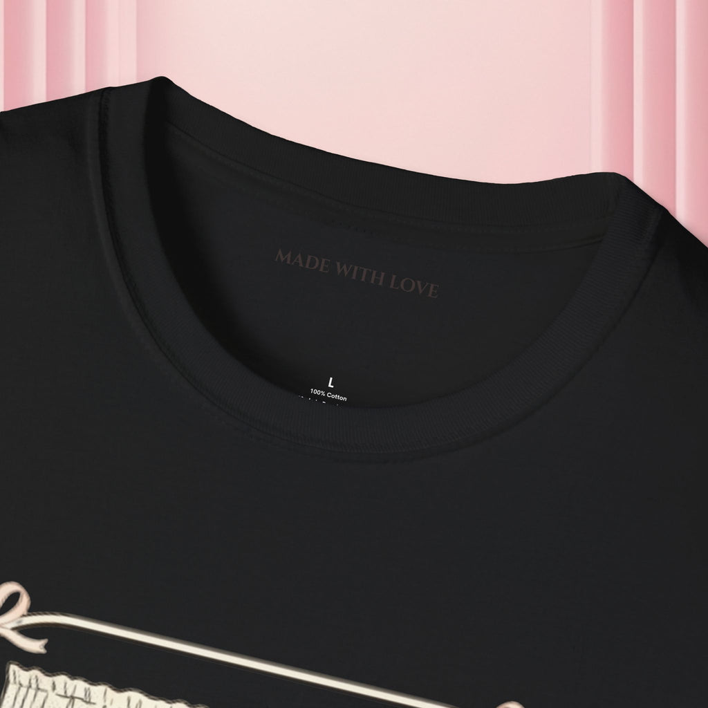 Milk & Lace Graphic T-Shirt — 'Handle With Desire' Vintage Cherub Design