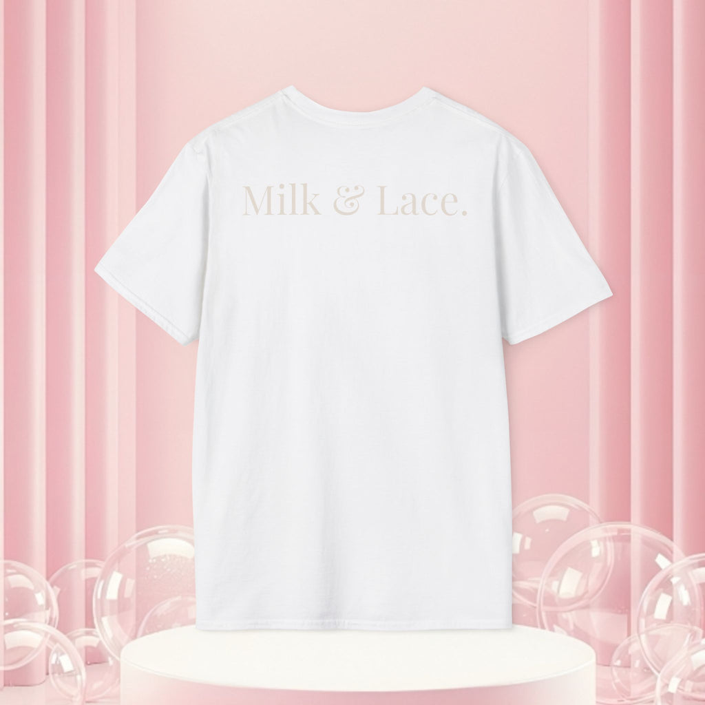 Pearl Necklace Graphic T‑Shirt — 'Milk & Lace' Minimalist Jewelry Tee