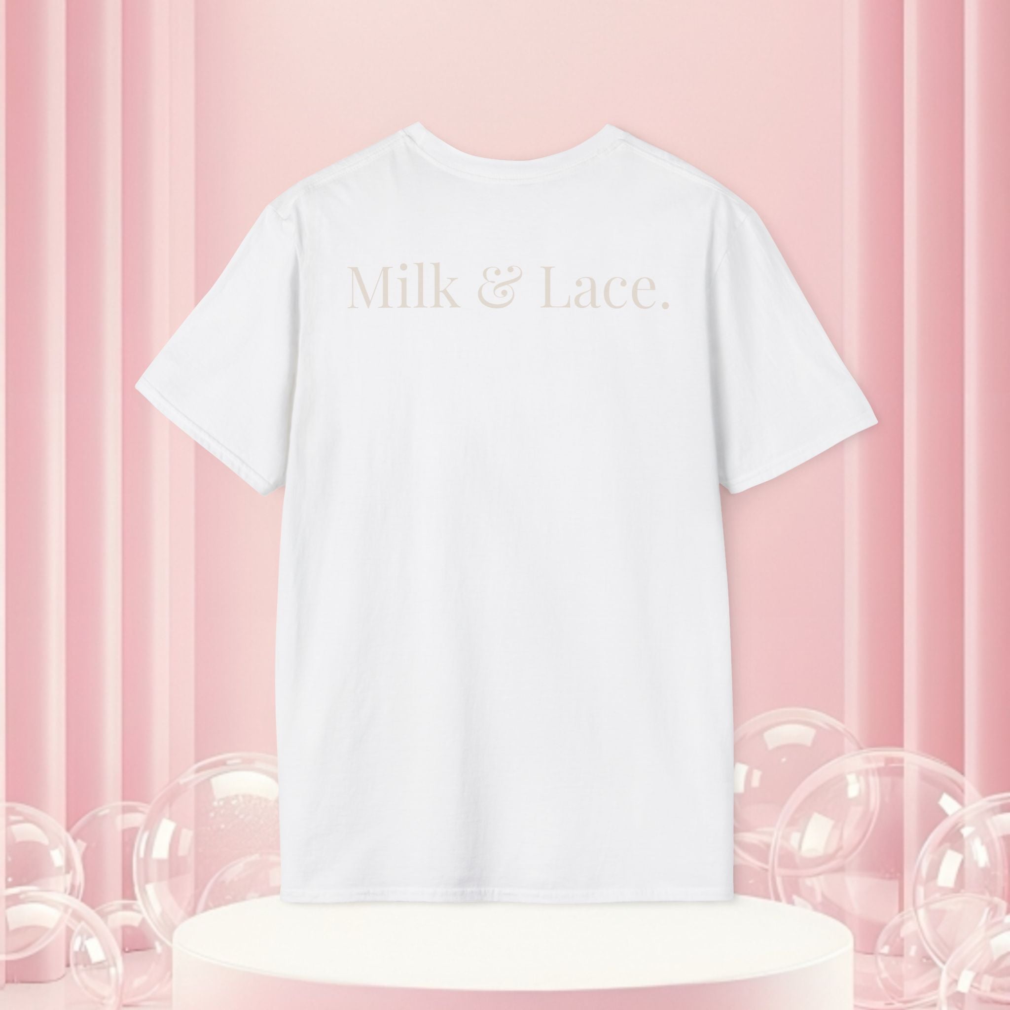 Pearl Necklace Graphic T‑Shirt — 'Milk & Lace' Minimalist Jewelry Tee