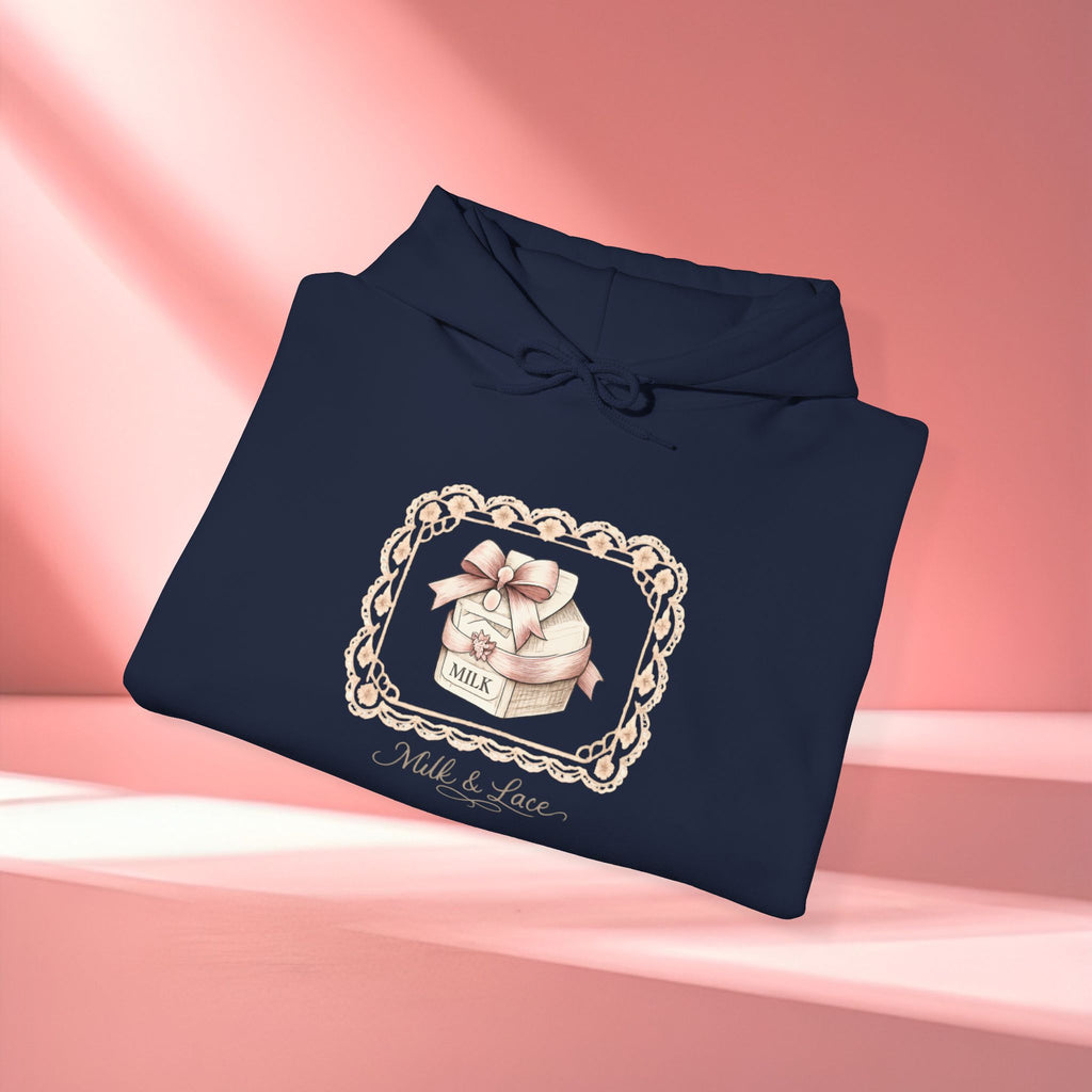 Pink Vintage Feminine Hoodie — Retro Feminine Pink Sweatshirt