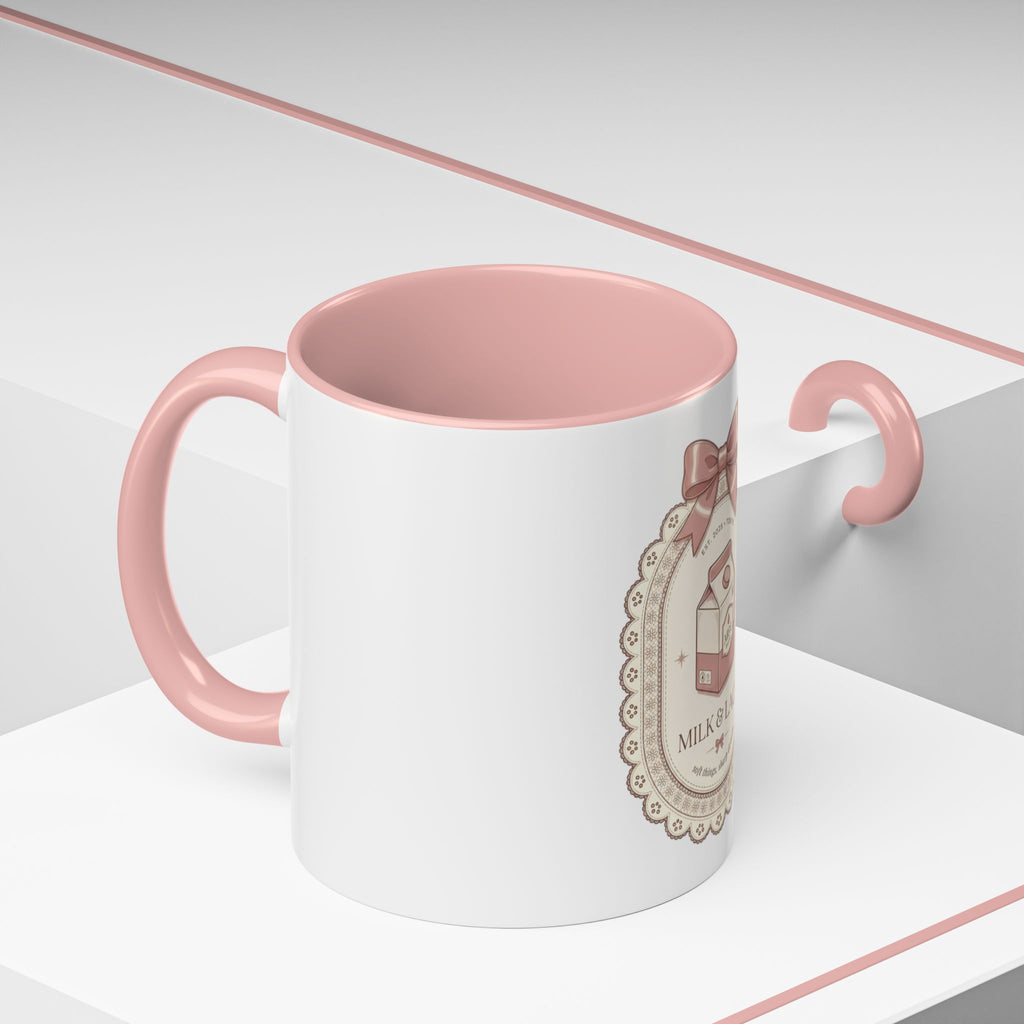 Cute Vintage Kawaii Accent Coffee Mug — Charming Retro Anime-Style Ceramic Mug (11/15 oz)