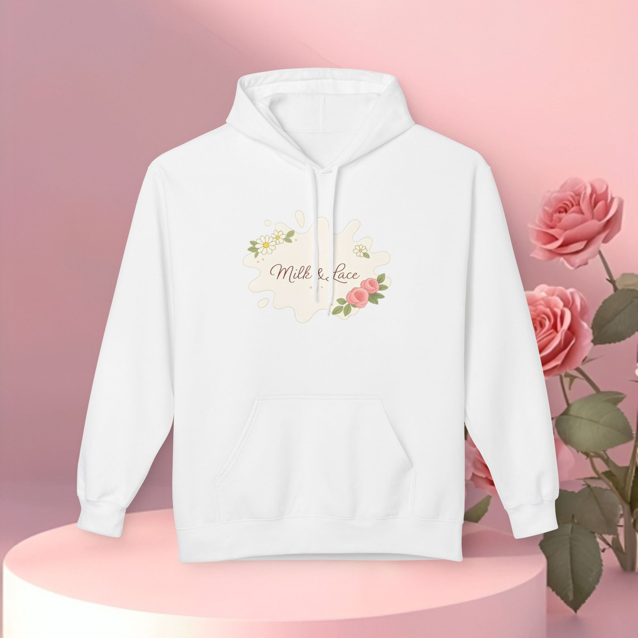 Cozy Floral Fleece Hoodie — Soft, Floral Comfort