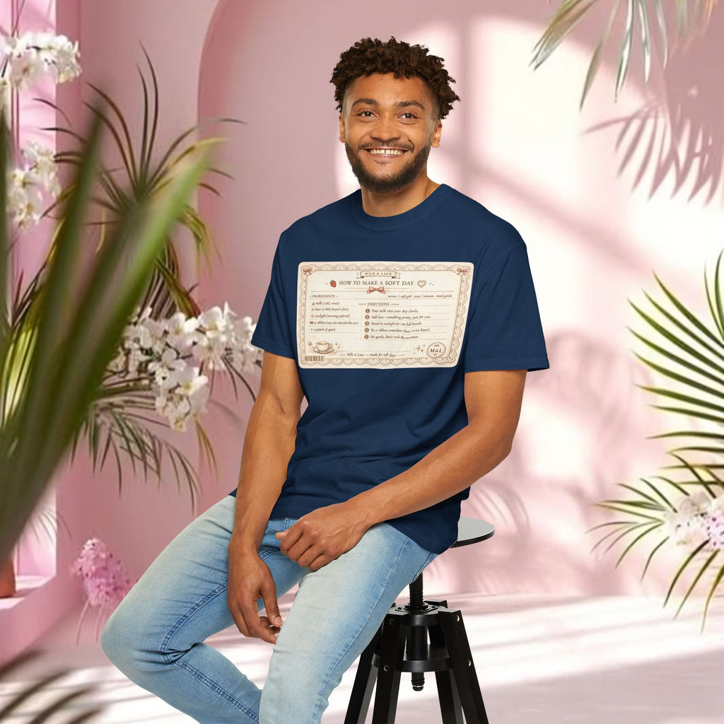 Vintage Tea-Recipe T-Shirt — "How to Make a Soft Day" Aesthetic Tee