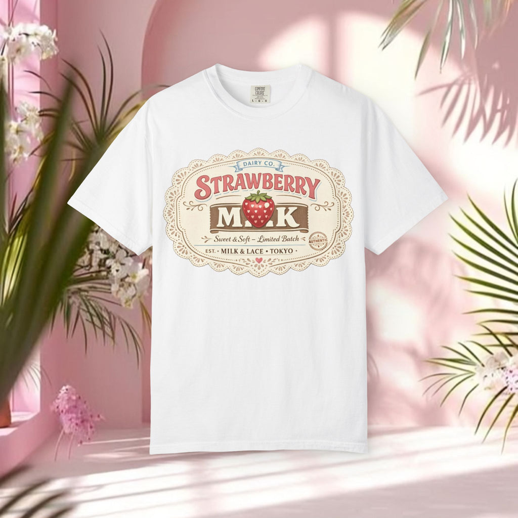 Strawberry Milk Vintage Label T-Shirt