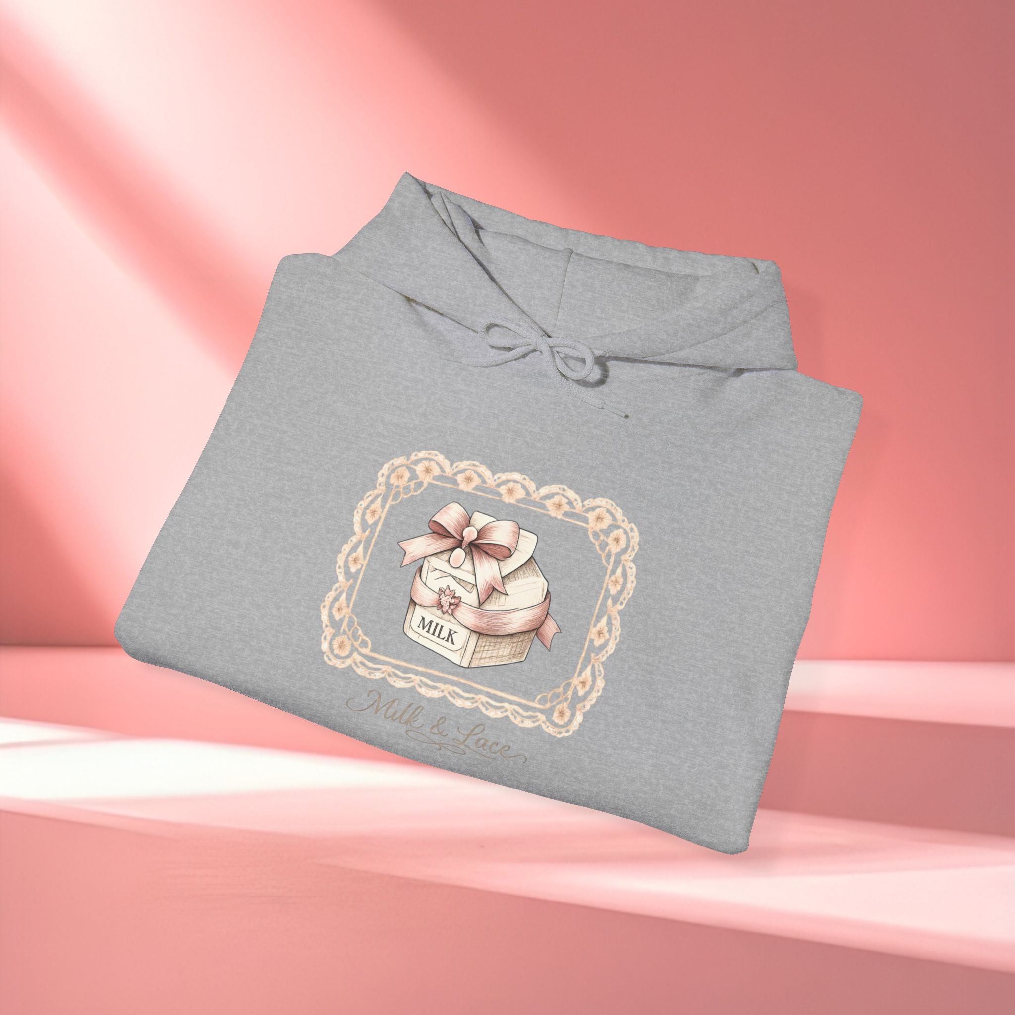 Pink Vintage Feminine Hoodie — Retro Feminine Pink Sweatshirt