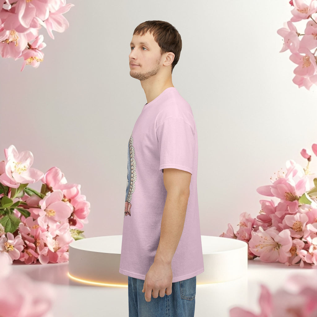 Cute Girly Cat T-Shirt — Soft Pastel Cat Graphic Tee for Cat Lovers