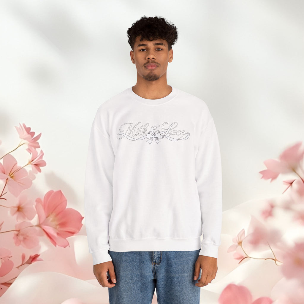 Cozy Floral Script Crewneck Sweatshirt
