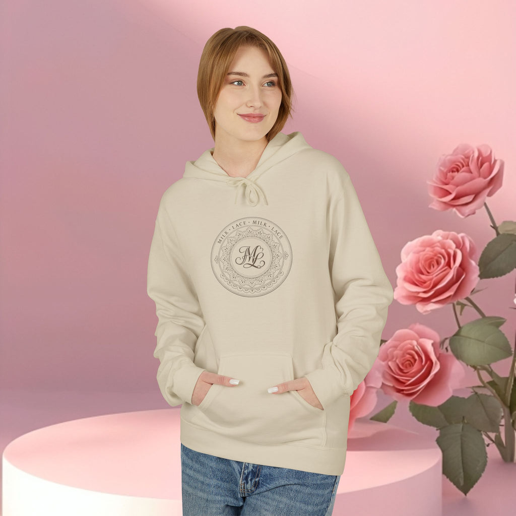 Minimalist Floral Typographic Hoodie — Floral Text Design
