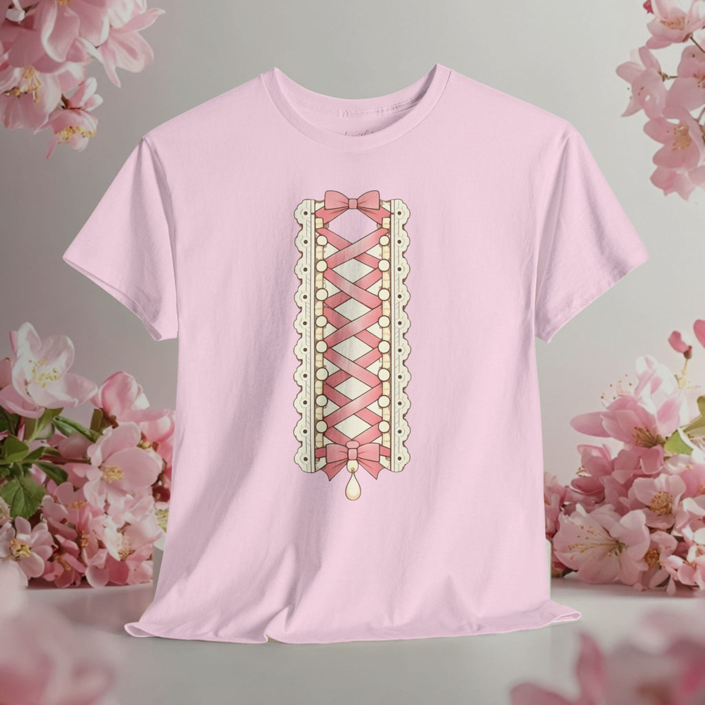 Pink Corset Ribbon T-Shirt