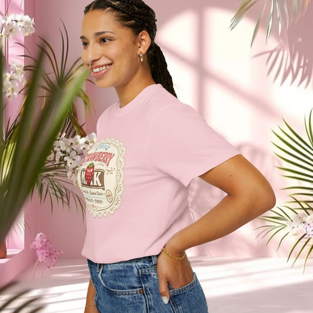 Strawberry Milk Vintage Label T-Shirt