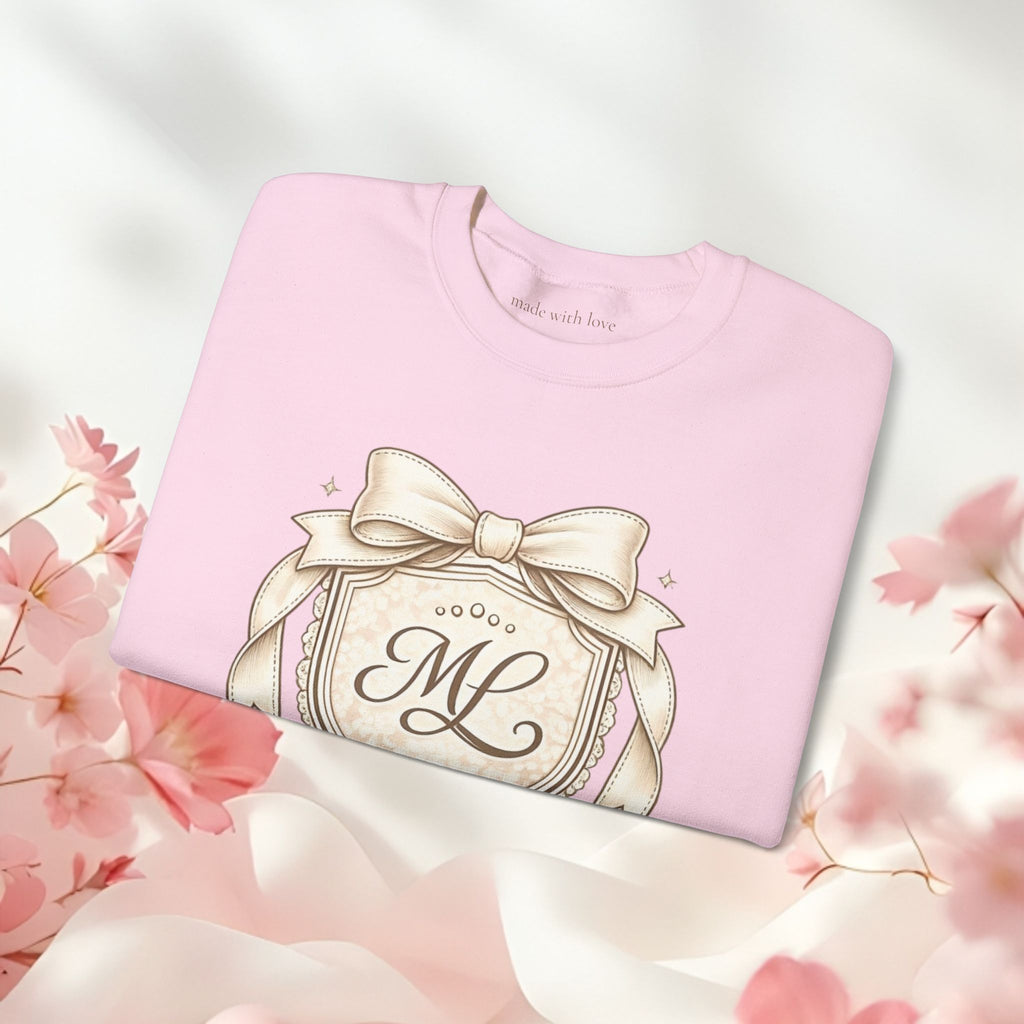 Vintage Cream Monogram Crewneck Sweatshirt