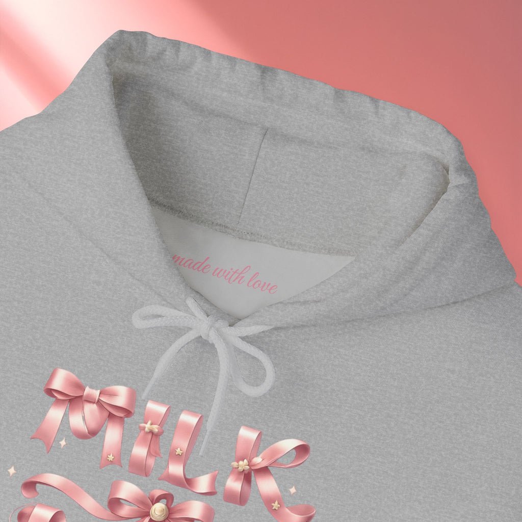 Floral Feminine Typography Hoodie — Feminine Floral Script Hooded Sweatshirt